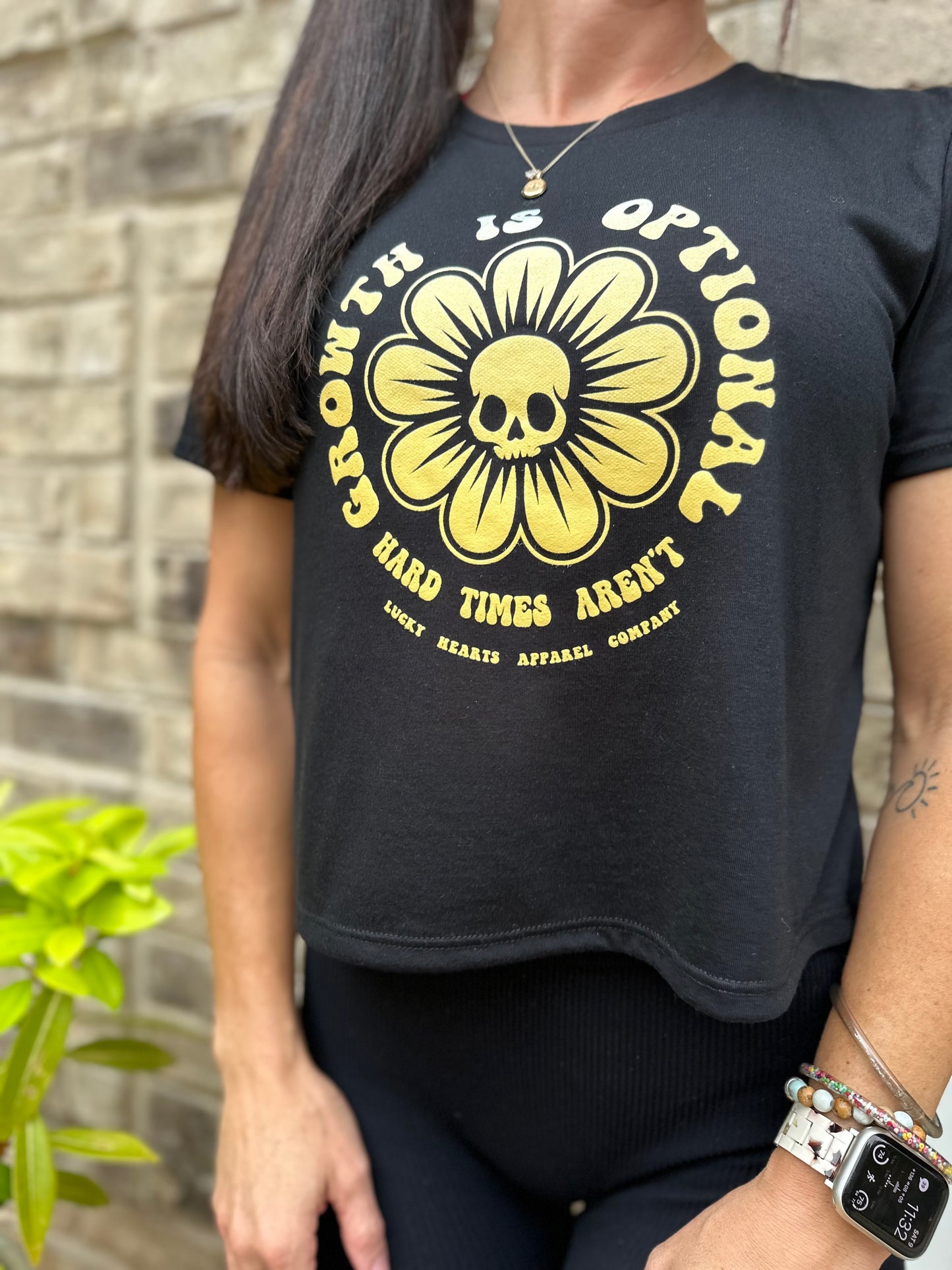 "Growth" Cropped Tee