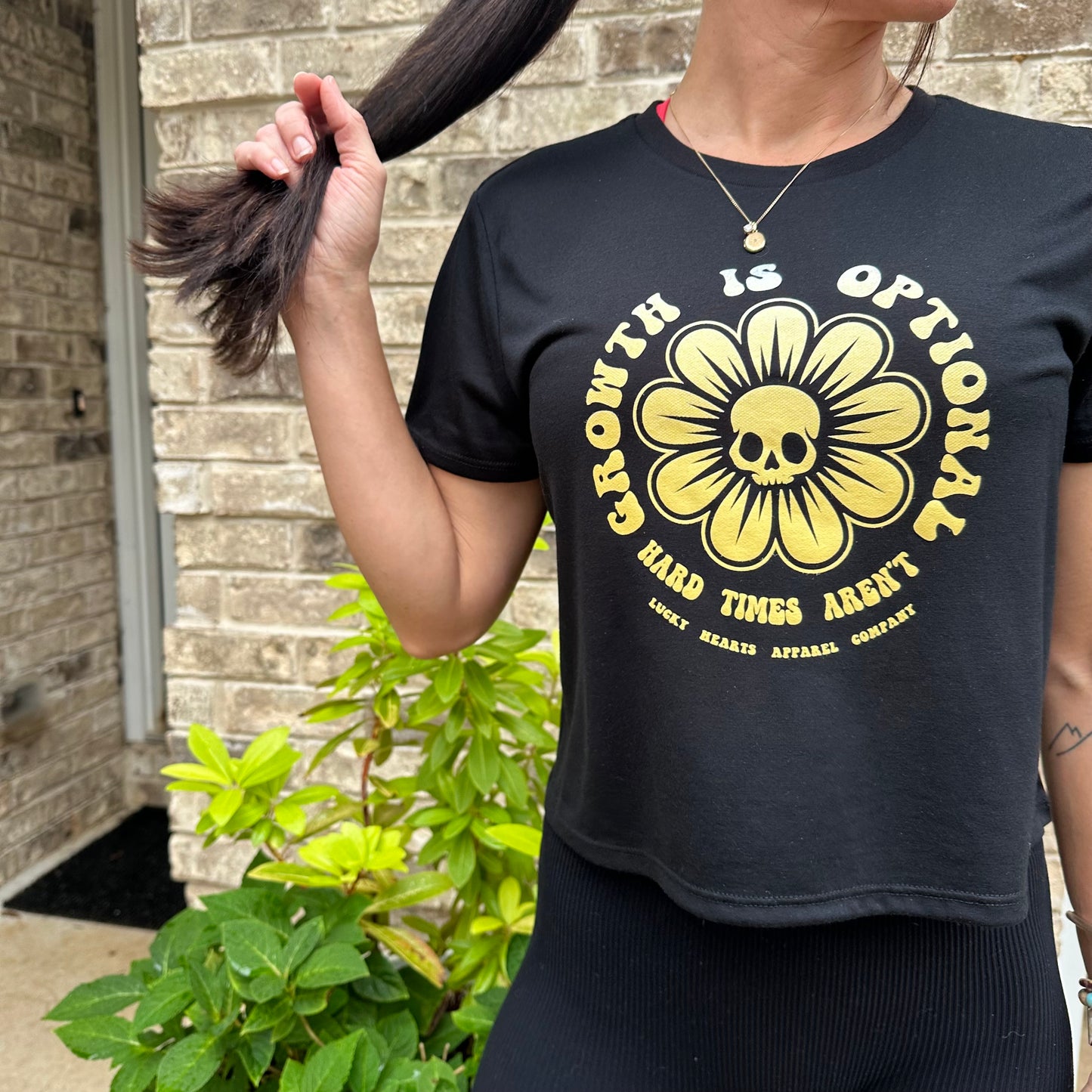 "Growth" Cropped Tee